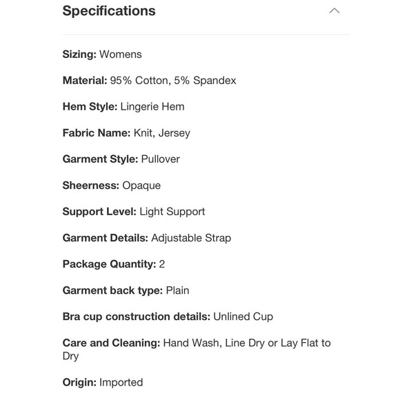 Women's 2pk Cotton Blend Scoop Back Bralette Black/Heathered Gray Size Small - Picture 8 of 8